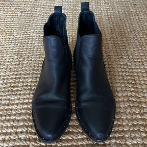 Freda Salvador Leather Studded Accent Chelsea Boots